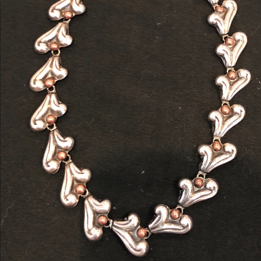 Sterling silver and copper necklace